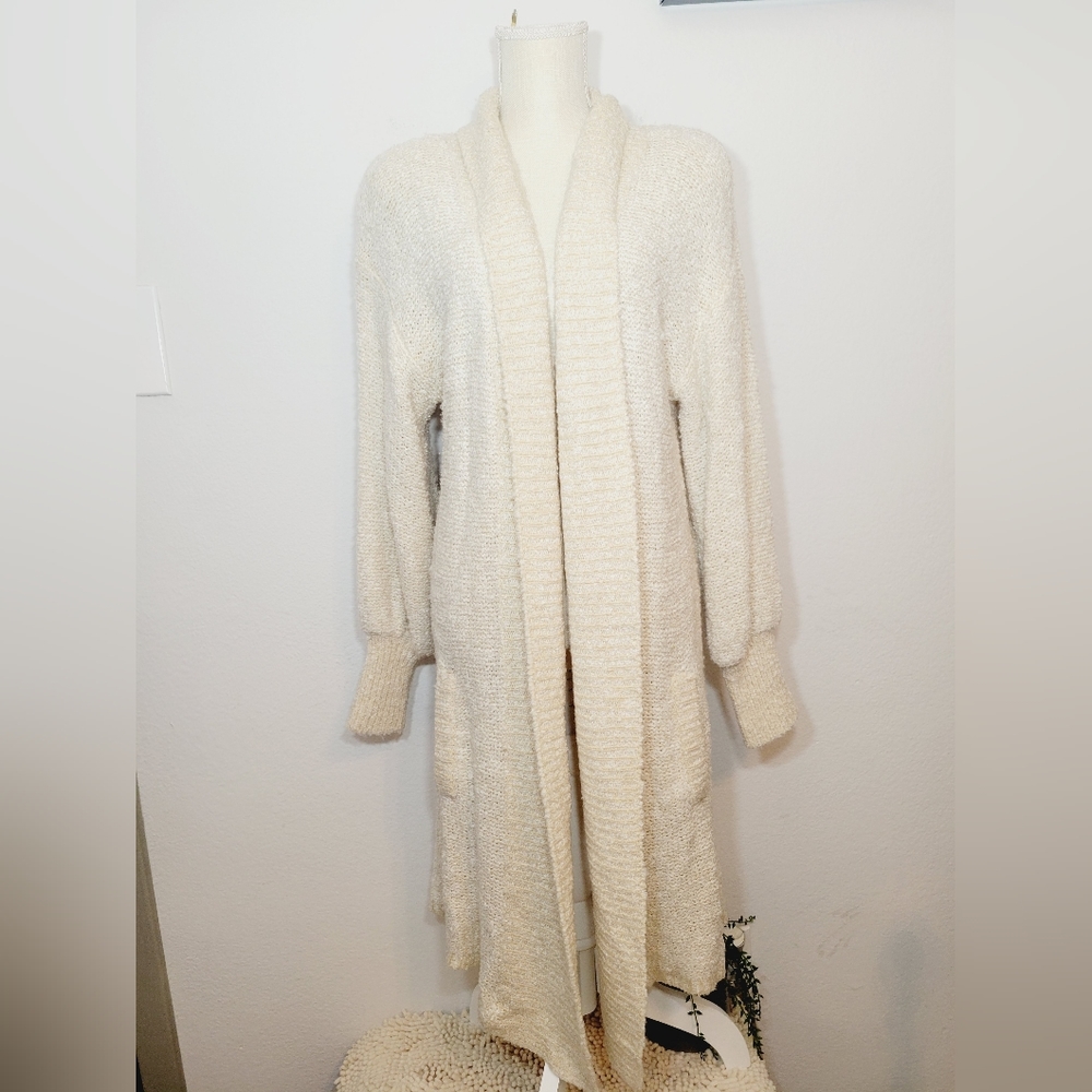 Monto Par Le Chois Vintage Womens Beige Knitted Oversized Cardigan size Sm